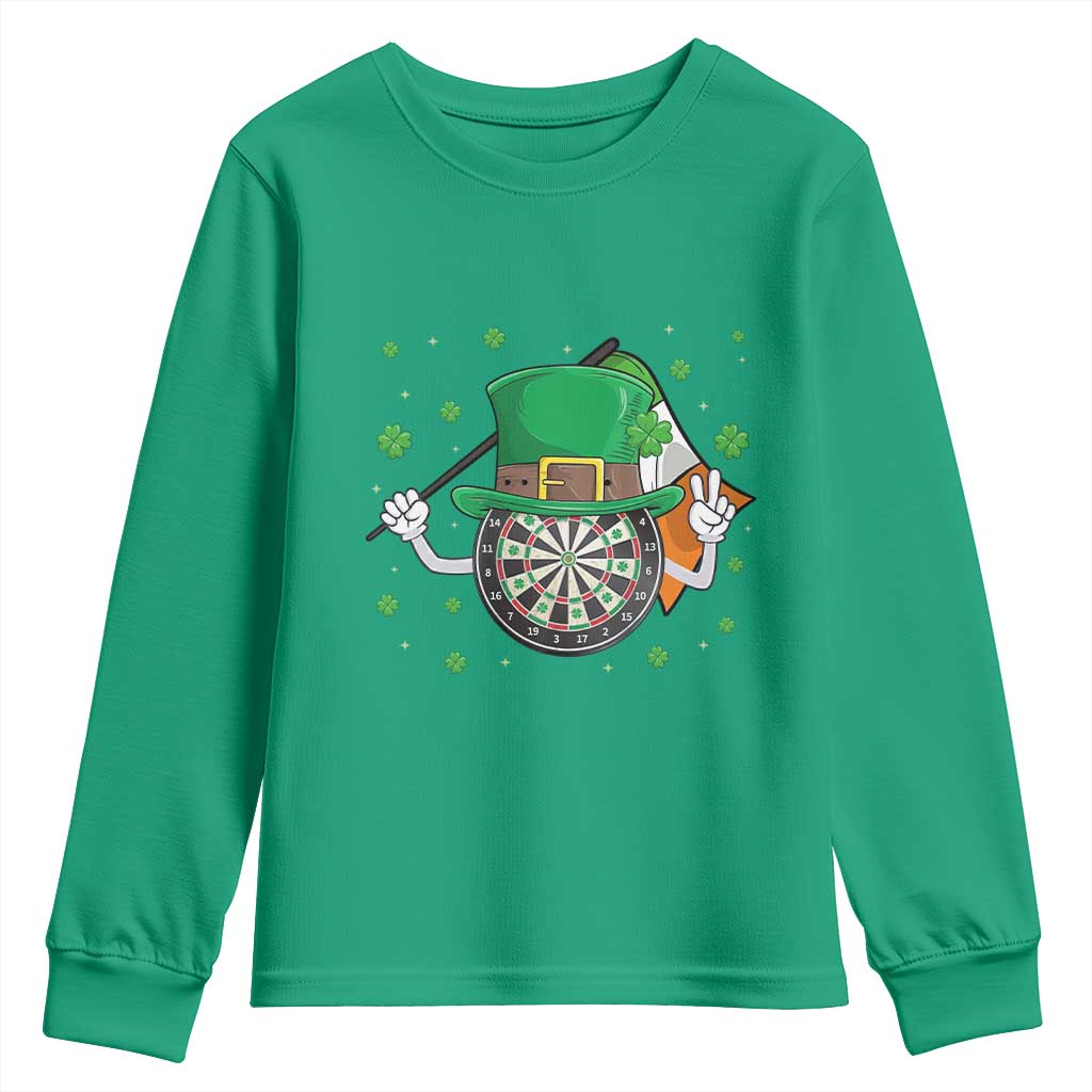 Lucky Darts Board With Irish Flag Youth Sweatshirt St Patricks Day Gift