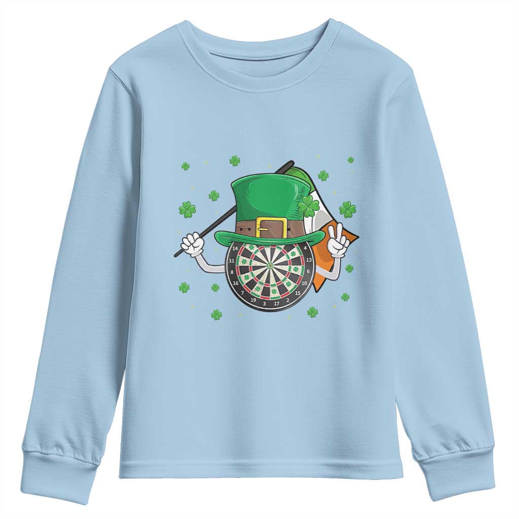 Lucky Darts Board With Irish Flag Youth Sweatshirt St Patricks Day Gift