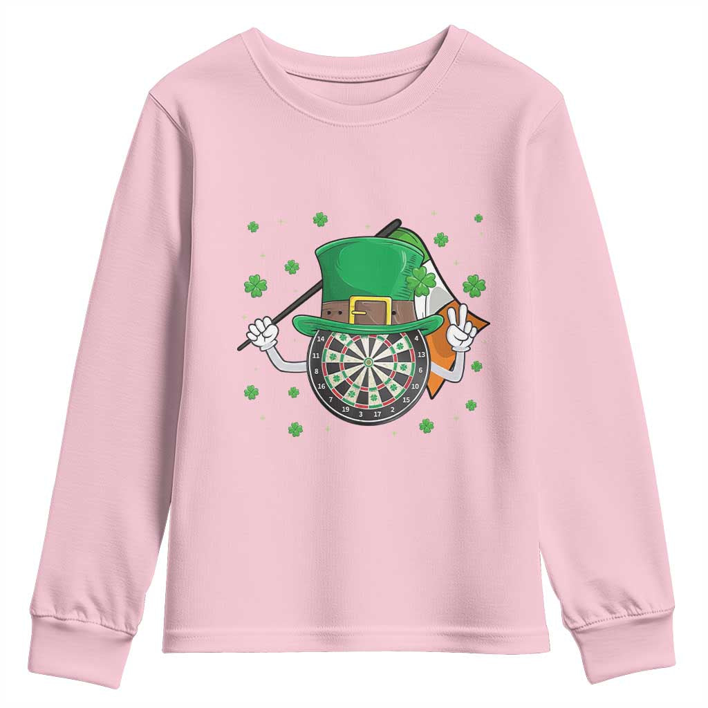 Lucky Darts Board With Irish Flag Youth Sweatshirt St Patricks Day Gift