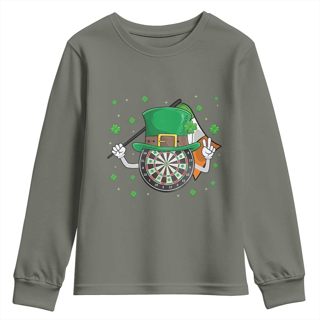 Lucky Darts Board With Irish Flag Youth Sweatshirt St Patricks Day Gift