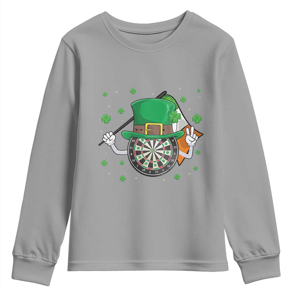 Lucky Darts Board With Irish Flag Youth Sweatshirt St Patricks Day Gift