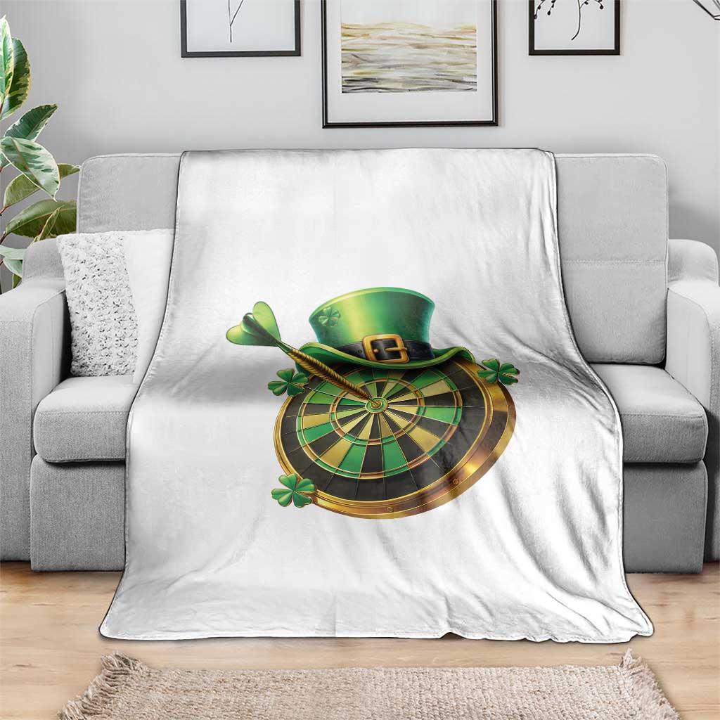 St Patricks Day Irish Darts Board Celebration Gift Throw Blanket