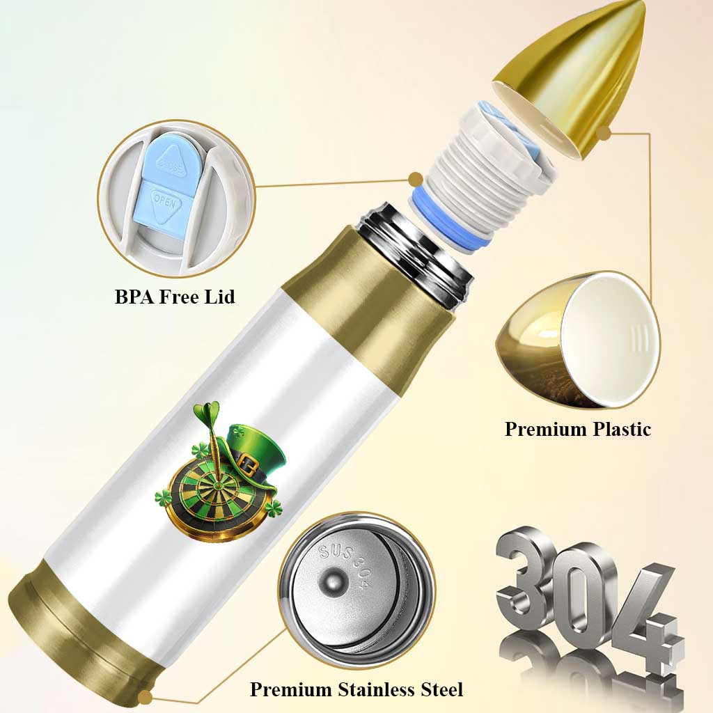 St Patricks Day Irish Darts Board Celebration Gift Bullet Tumbler
