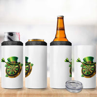 St Patricks Day Irish Darts Board Celebration Gift 4 in 1 Can Cooler Tumbler