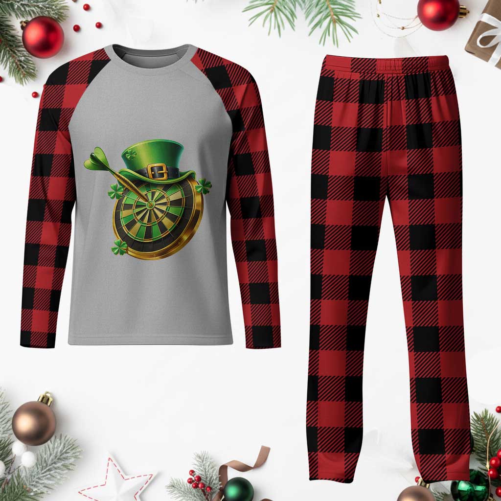 St Patricks Day Irish Darts Board Celebration Gift Plaid Pajama Set