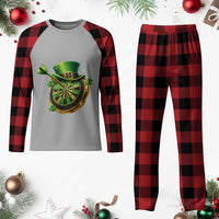 St Patricks Day Irish Darts Board Celebration Gift Plaid Pajama Set