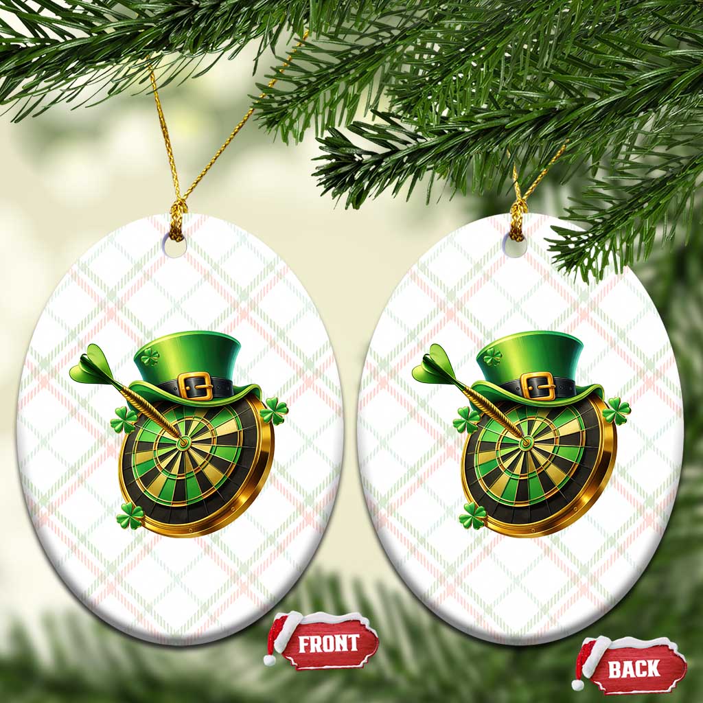 St Patricks Day Irish Darts Board Celebration Gift Ceramic Ornament