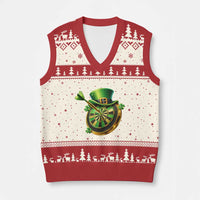 St Patricks Day Irish Darts Board Celebration Gift V-Neck Knit Sweater Vest