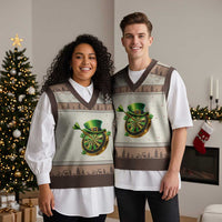 St Patricks Day Irish Darts Board Celebration Gift V-Neck Knit Sweater Vest