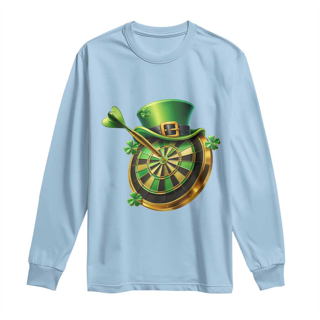 St Patricks Day Irish Darts Board Celebration Gift Long Sleeve Shirt