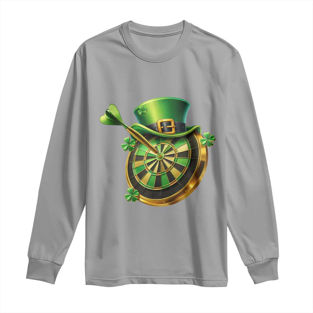 St Patricks Day Irish Darts Board Celebration Gift Long Sleeve Shirt