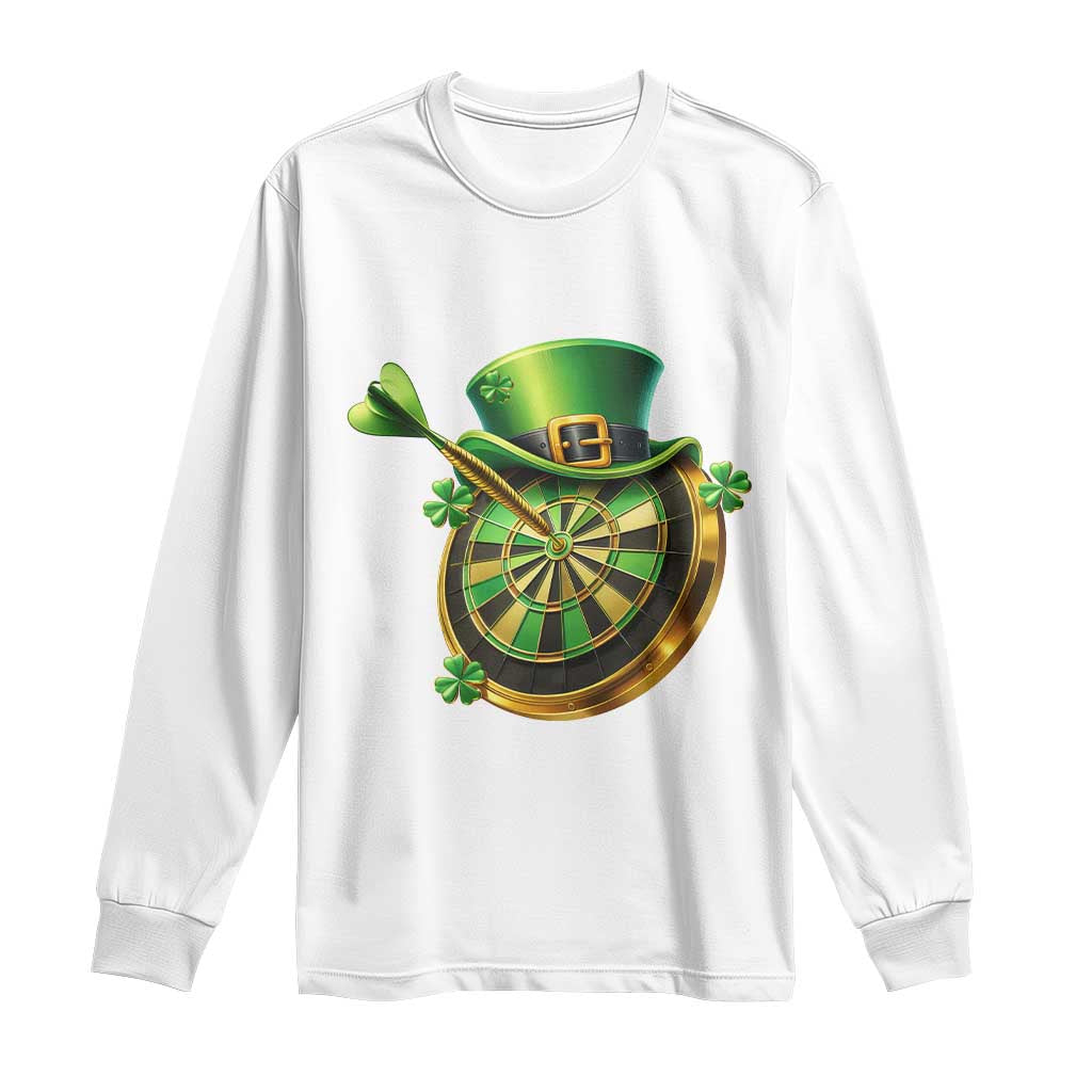 St Patricks Day Irish Darts Board Celebration Gift Long Sleeve Shirt