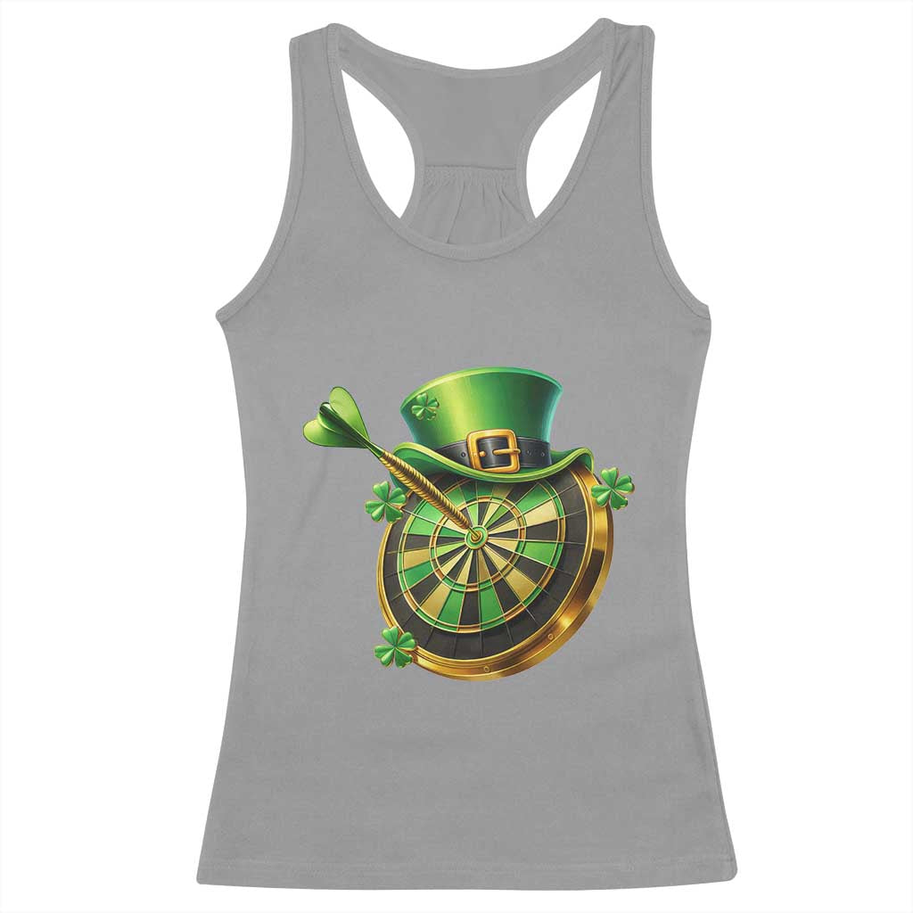 St Patricks Day Irish Darts Board Celebration Gift Racerback Tank Top