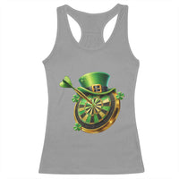 St Patricks Day Irish Darts Board Celebration Gift Racerback Tank Top