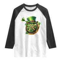 St Patricks Day Irish Darts Board Celebration Gift Raglan Shirt