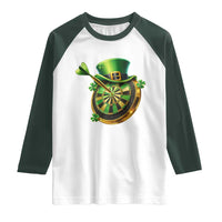 St Patricks Day Irish Darts Board Celebration Gift Raglan Shirt