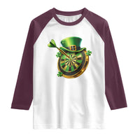 St Patricks Day Irish Darts Board Celebration Gift Raglan Shirt