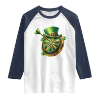 St Patricks Day Irish Darts Board Celebration Gift Raglan Shirt