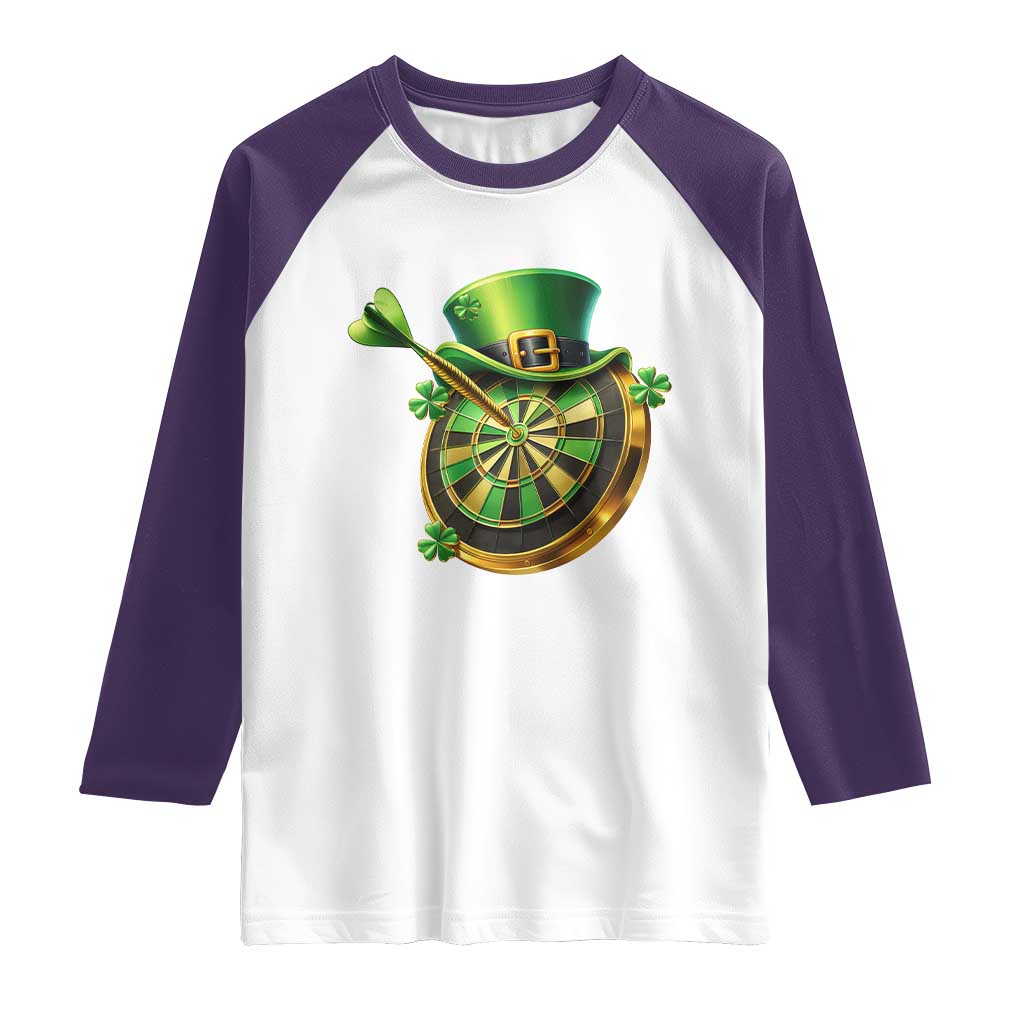 St Patricks Day Irish Darts Board Celebration Gift Raglan Shirt