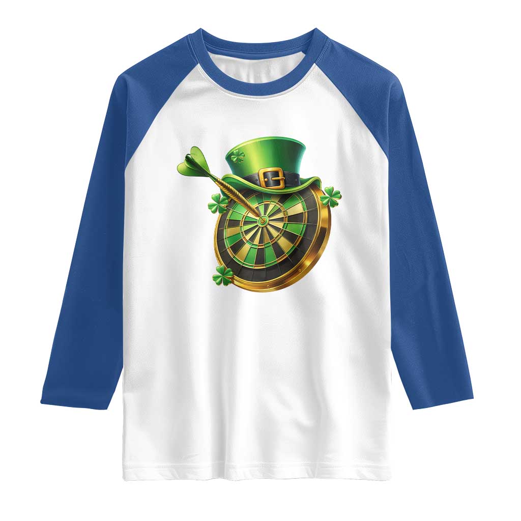 St Patricks Day Irish Darts Board Celebration Gift Raglan Shirt