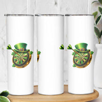 St Patricks Day Irish Darts Board Celebration Gift Skinny Tumbler
