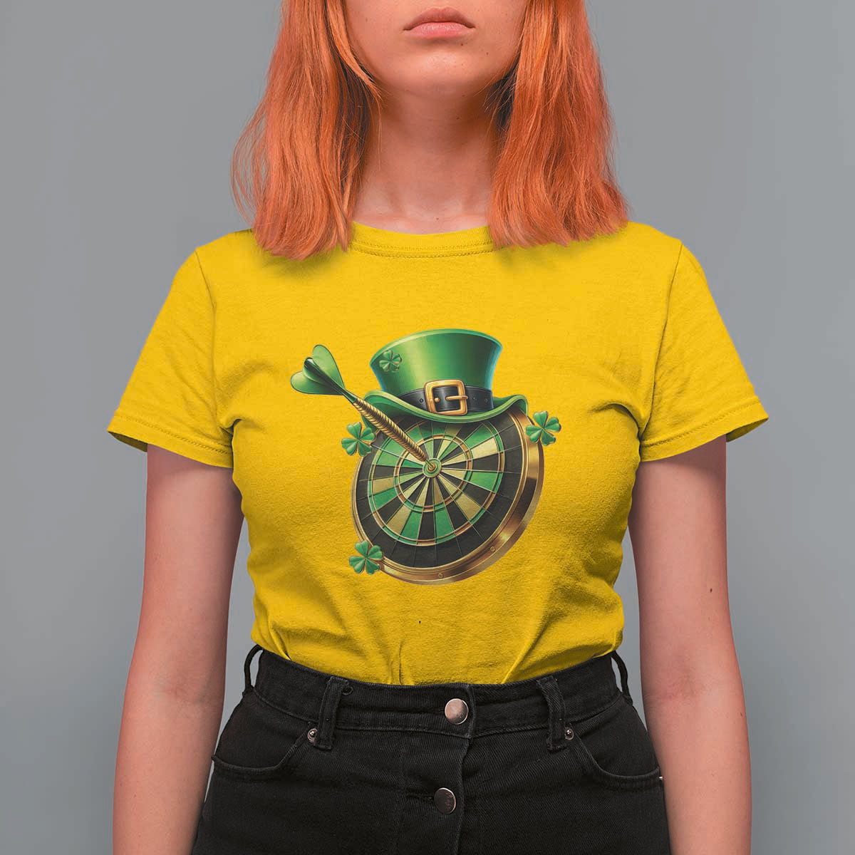 St Patricks Day Irish Darts Board Celebration Gift T Shirt For Women