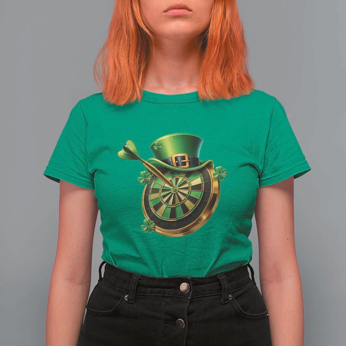 St Patricks Day Irish Darts Board Celebration Gift T Shirt For Women