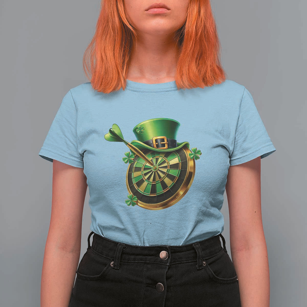 St Patricks Day Irish Darts Board Celebration Gift T Shirt For Women
