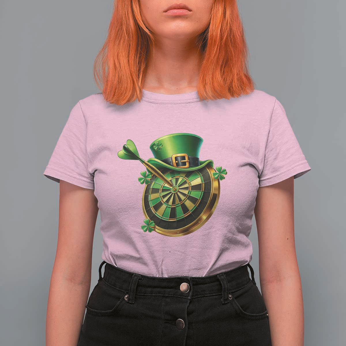 St Patricks Day Irish Darts Board Celebration Gift T Shirt For Women