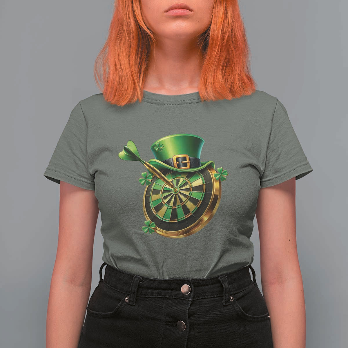 St Patricks Day Irish Darts Board Celebration Gift T Shirt For Women