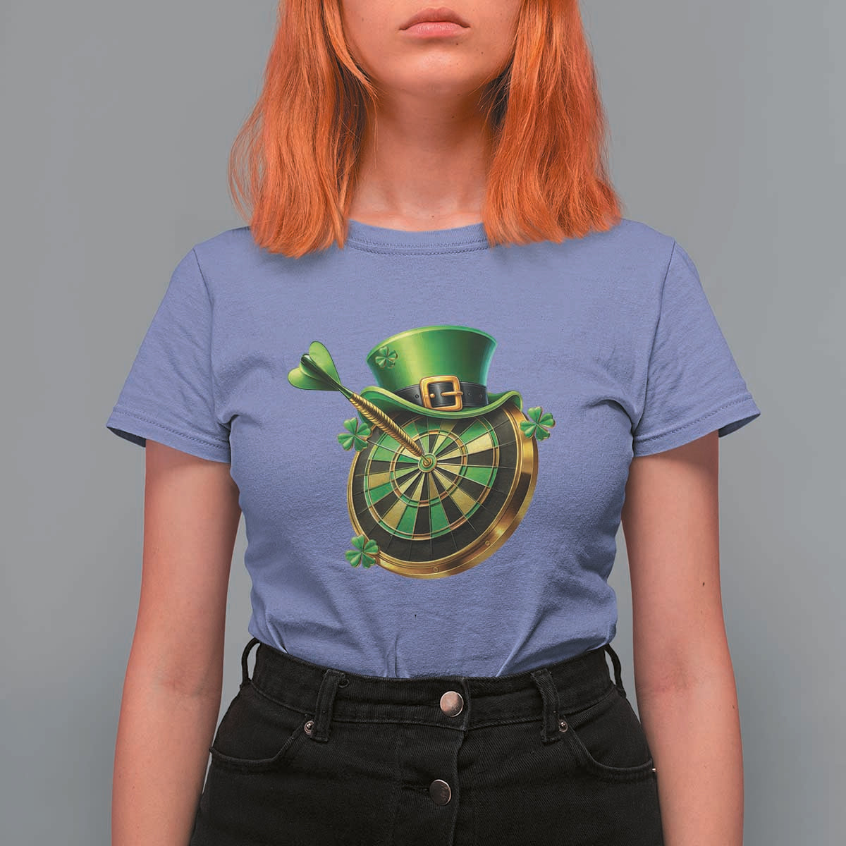 St Patricks Day Irish Darts Board Celebration Gift T Shirt For Women