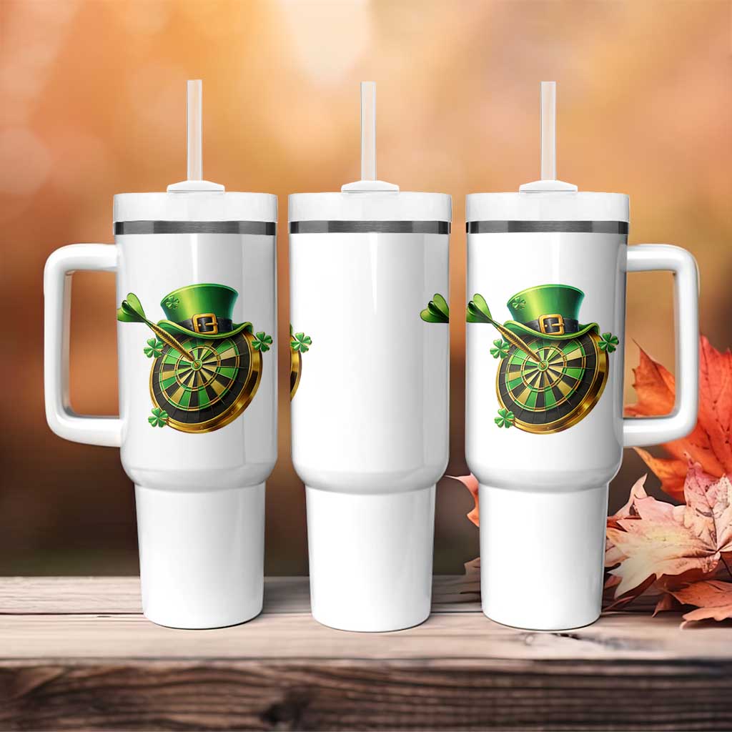 St Patricks Day Irish Darts Board Celebration Gift Tumbler With Handle