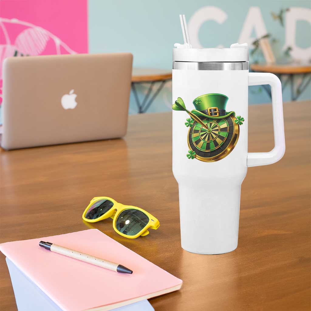 St Patricks Day Irish Darts Board Celebration Gift Tumbler With Handle