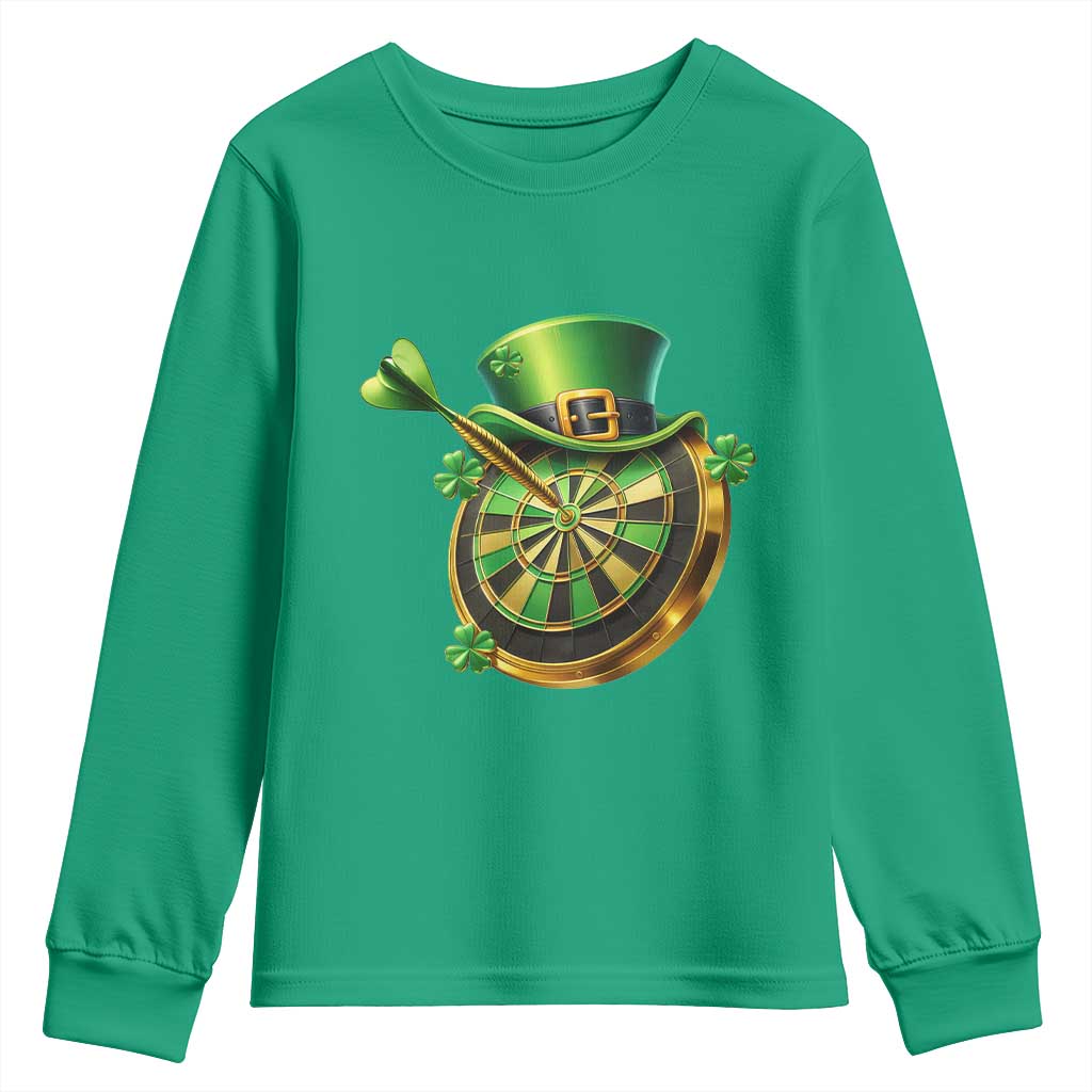 St Patricks Day Irish Darts Board Celebration Gift Youth Sweatshirt