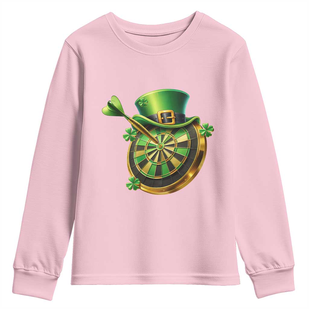 St Patricks Day Irish Darts Board Celebration Gift Youth Sweatshirt