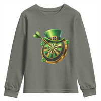 St Patricks Day Irish Darts Board Celebration Gift Youth Sweatshirt