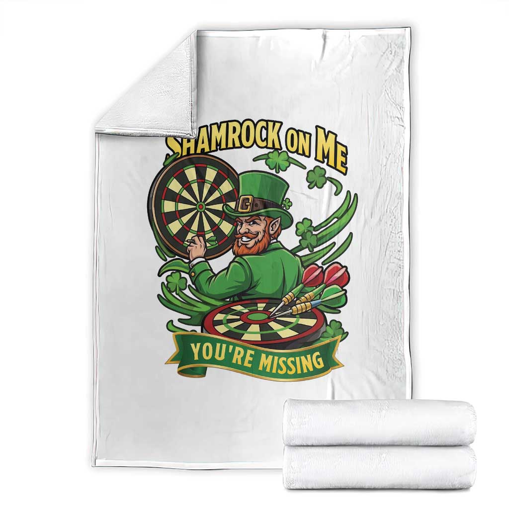 Shamrock On Me Youre Missing Throw Blanket St Patricks Day Darts Player Gift