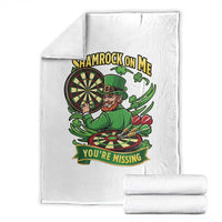 Shamrock On Me Youre Missing Throw Blanket St Patricks Day Darts Player Gift