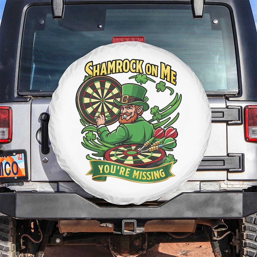 Shamrock On Me Youre Missing Spare Tire Cover St Patricks Day Darts Player Gift