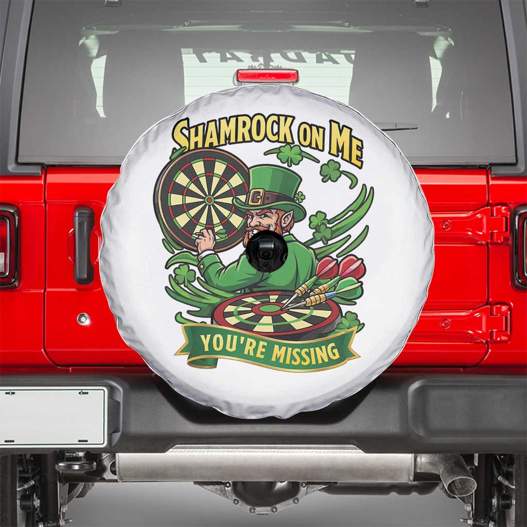 Shamrock On Me Youre Missing Spare Tire Cover St Patricks Day Darts Player Gift