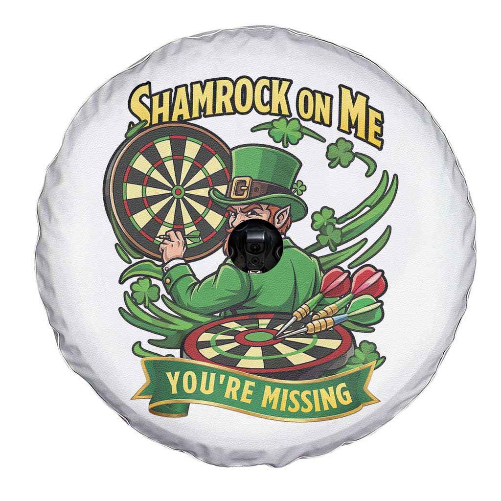 Shamrock On Me Youre Missing Spare Tire Cover St Patricks Day Darts Player Gift