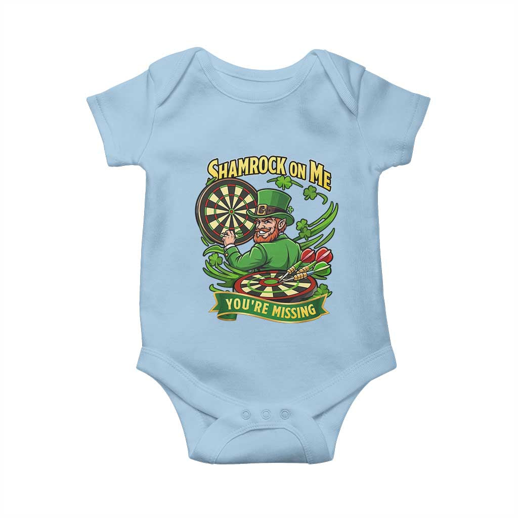 Shamrock On Me Youre Missing Baby Onesie St Patricks Day Darts Player Gift