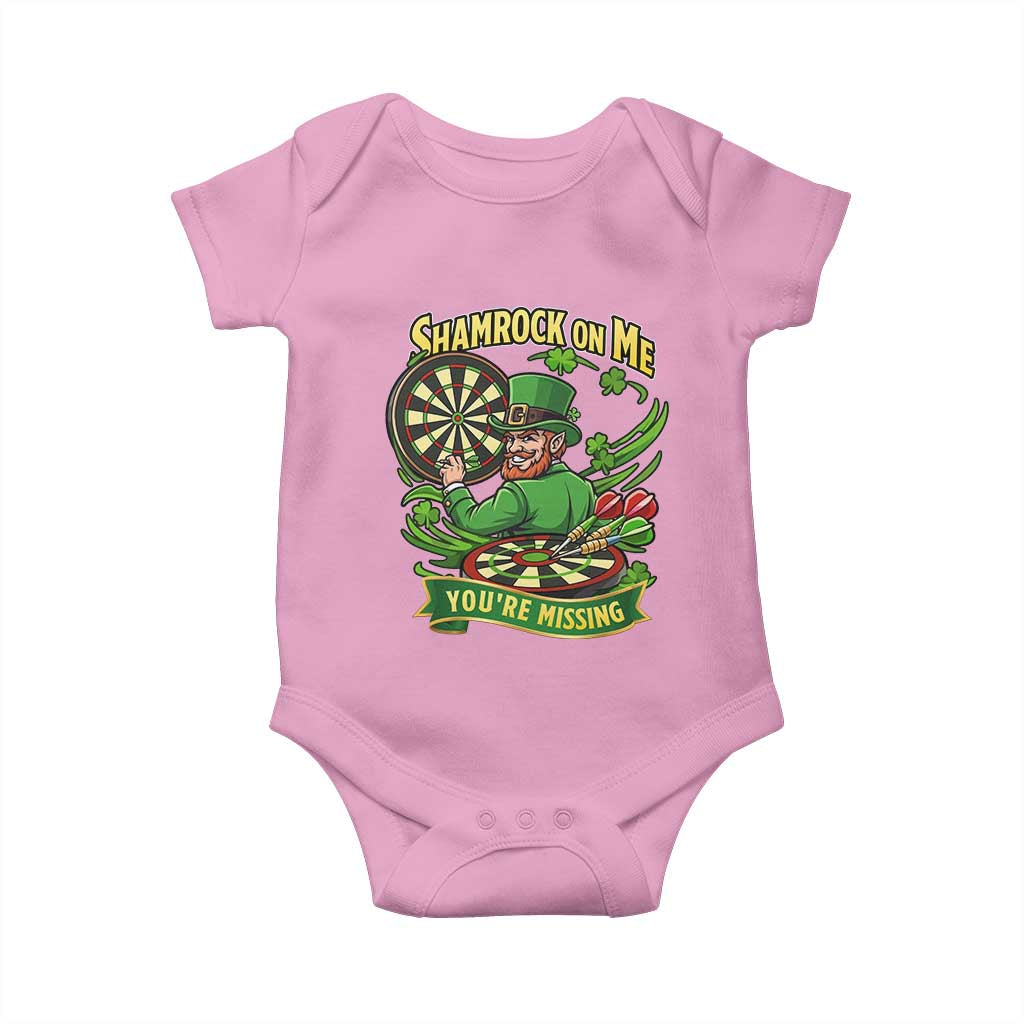 Shamrock On Me Youre Missing Baby Onesie St Patricks Day Darts Player Gift