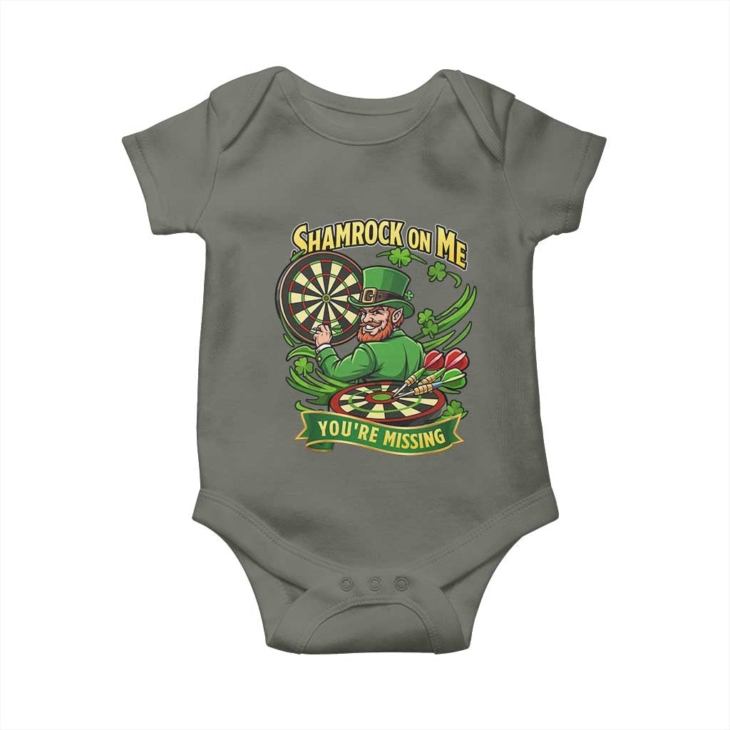 Shamrock On Me Youre Missing Baby Onesie St Patricks Day Darts Player Gift