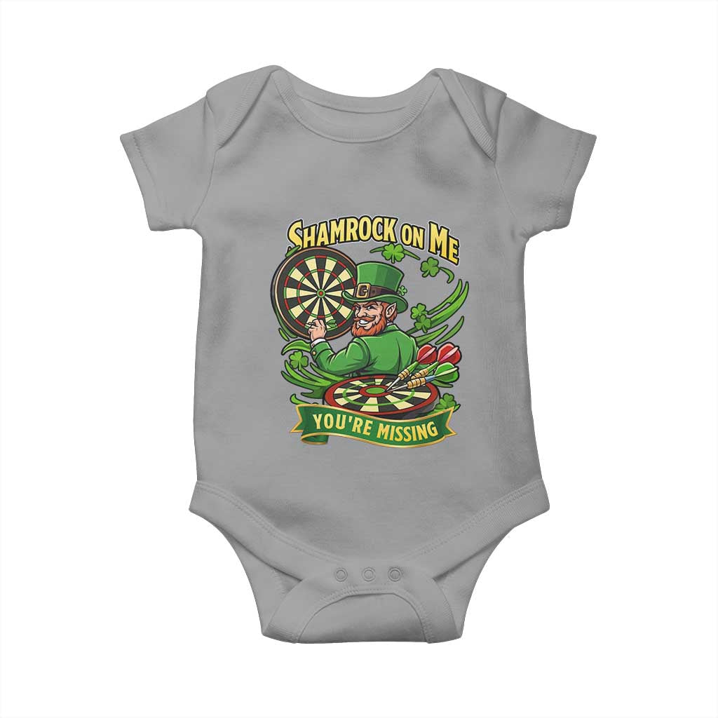 Shamrock On Me Youre Missing Baby Onesie St Patricks Day Darts Player Gift