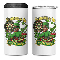Shamrock On Me Youre Missing 4 in 1 Can Cooler Tumbler St Patricks Day Darts Player Gift