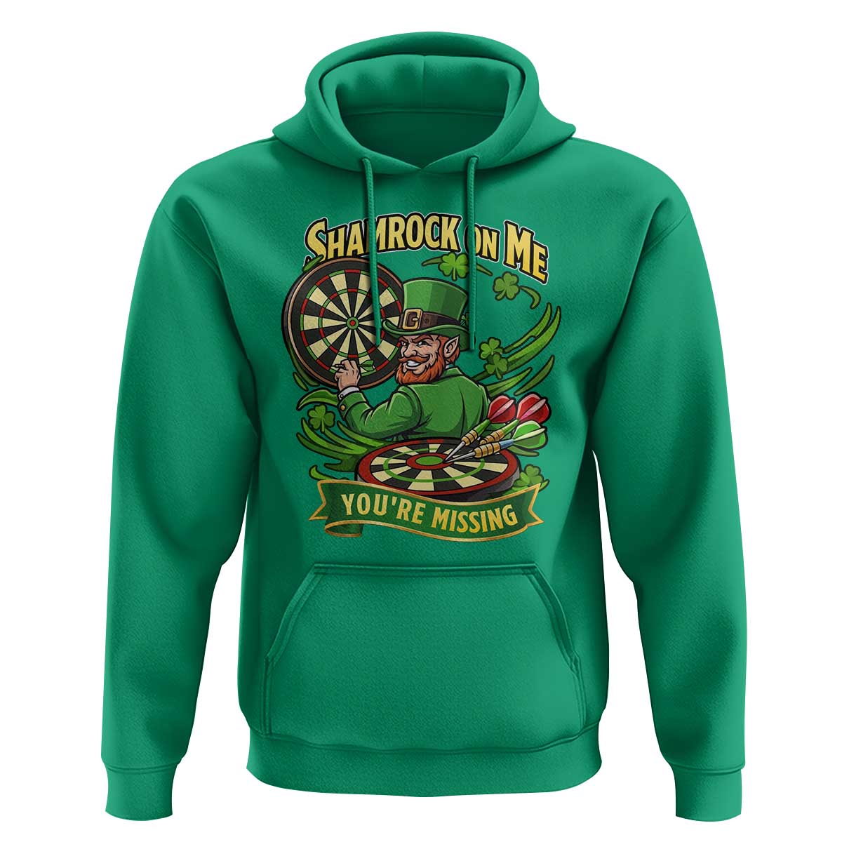 Shamrock On Me Youre Missing Hoodie St Patricks Day Darts Player Gift