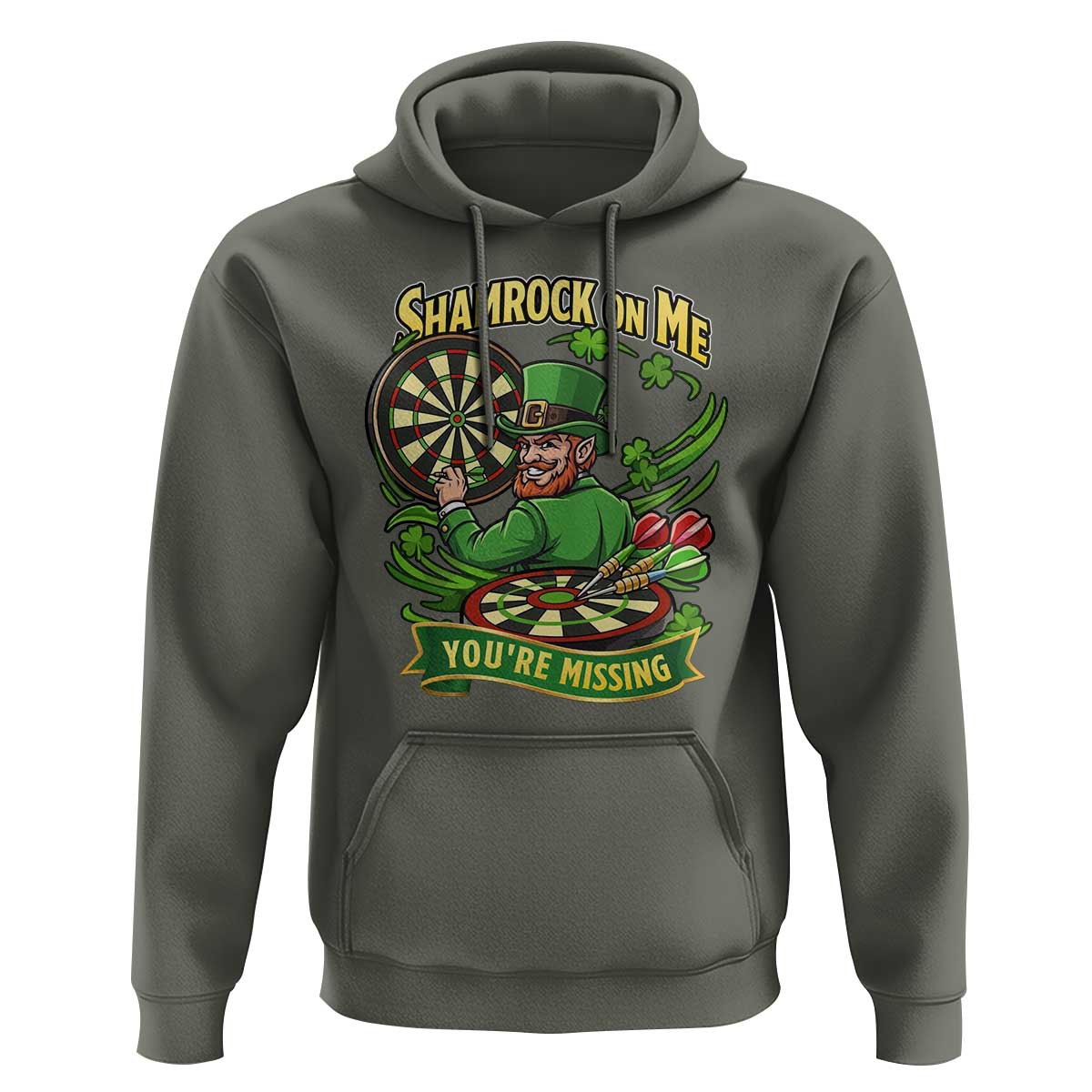 Shamrock On Me Youre Missing Hoodie St Patricks Day Darts Player Gift