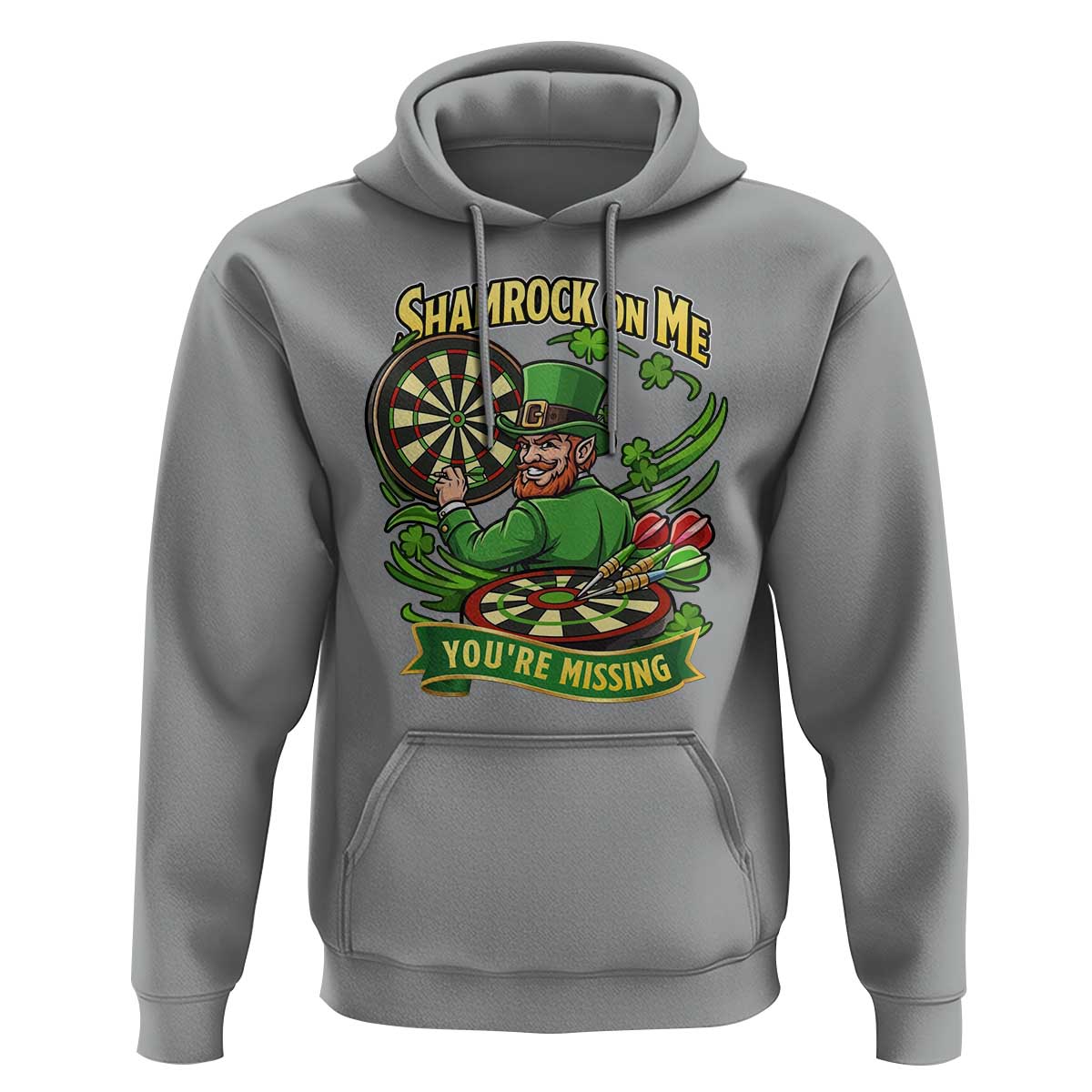 Shamrock On Me Youre Missing Hoodie St Patricks Day Darts Player Gift
