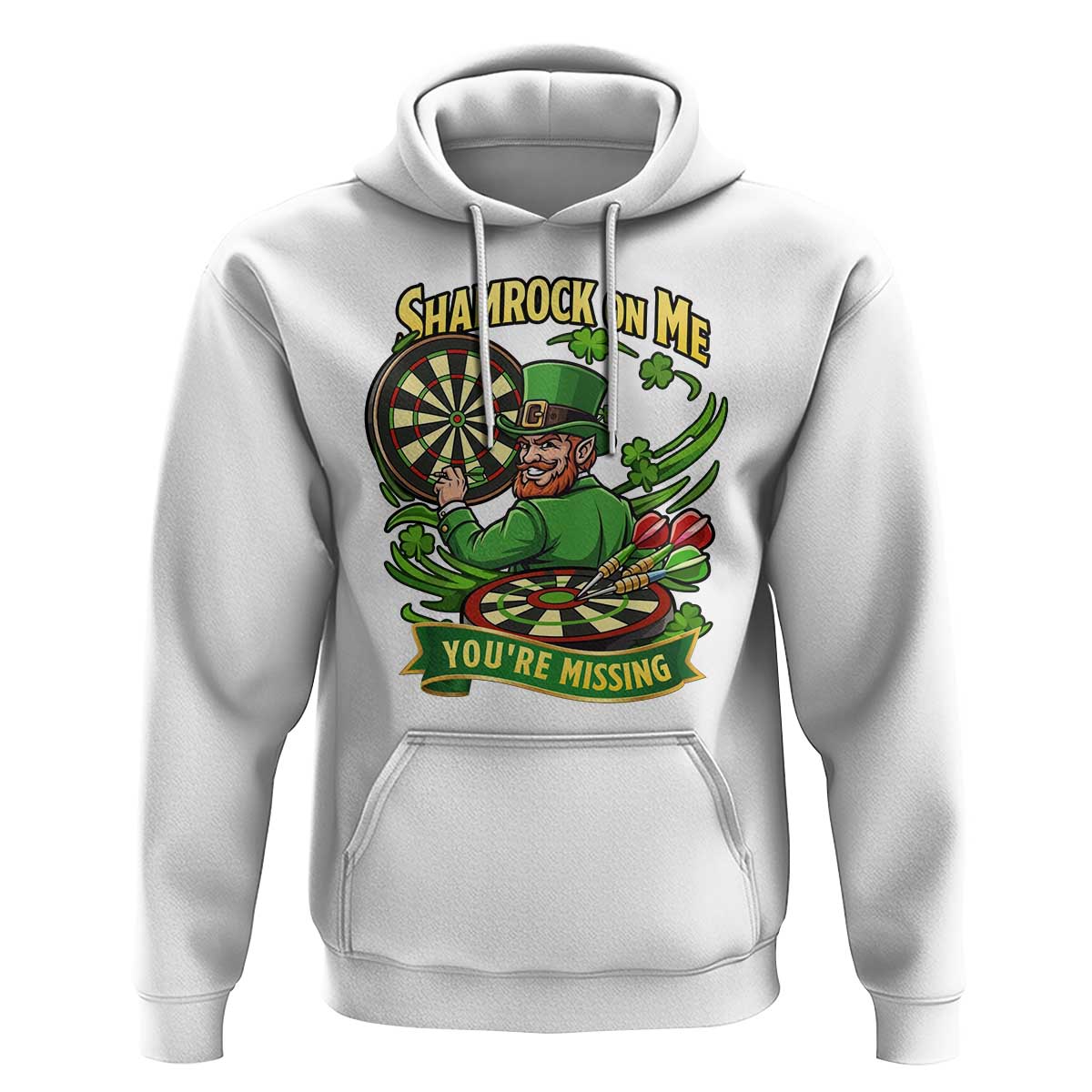 Shamrock On Me Youre Missing Hoodie St Patricks Day Darts Player Gift